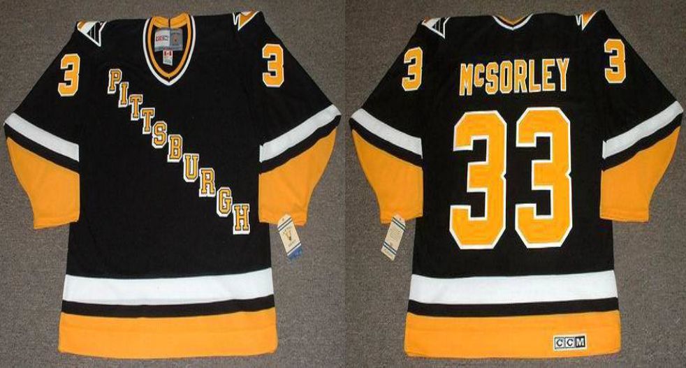 2019 Men Pittsburgh Penguins #33 Mcsorley Black CCM NHL jerseys->pittsburgh penguins->NHL Jersey